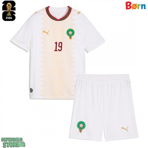 Marokko Youssef En-Nesyri #19 Replika Babytøj Udebanesæt Børn VM 2026 Kortærmet (+ Korte bukser)